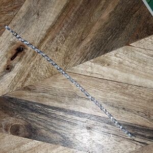 Elegant Cubic Zirconia Silver S Tennis Bracelet